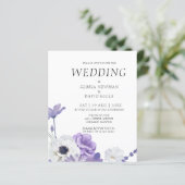 Budget Paarse Floral Weddenschap (Staand voorkant)