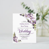 Budget Paarse Floral Weddenschap (Staand voorkant)