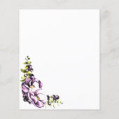 Budget Paarse Floral Weddenschap (Achterkant)