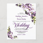 Budget Paarse Floral Weddenschap (Voorkant)