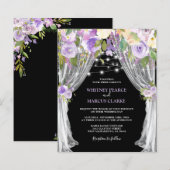 Budget Paarse Floral Weddenschap (Voorkant / Achterkant)