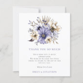 BUDGET Paarse Florals Quote Wedding 3 Foto Bedankt (Voorkant)