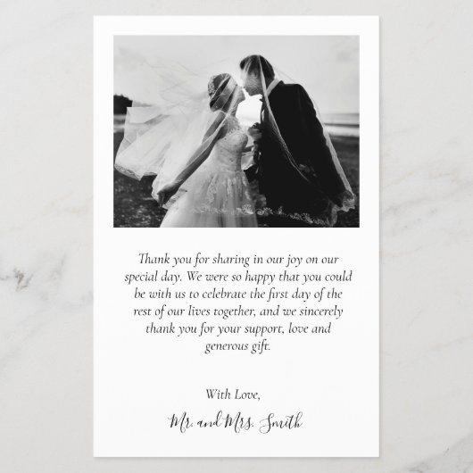 Budget Paarse Foto Collage Weddenschap Bedankt Flyer (Achterkant)