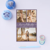 Budget Paarse Foto Collage Weddenschap Bedankt Flyer (Enkel)