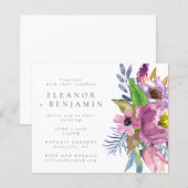 Budget Paarse Garden Floral Weddenschap (Voorkant / Achterkant)