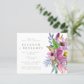 Budget Paarse Garden Floral Weddenschap (Staand voorkant)