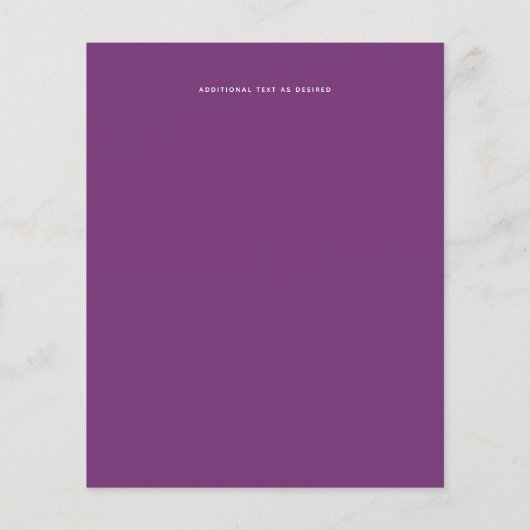 Budget Paarse GingerAutumn - Uitnodiging tot wedde (Achterkant)