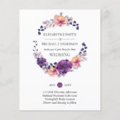 Budget Paarse GingerAutumn - Uitnodiging tot wedde (Voorkant)