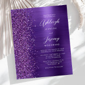 Budget Paarse Glam Glitter Wedding