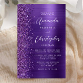 Budget Paarse Glam Glitter Wedding