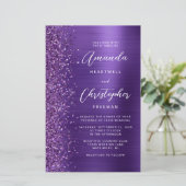 Budget Paarse Glam Glitter Wedding (Staand voorkant)