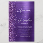 Budget Paarse Glam Glitter Wedding (Voorkant)