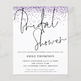 Budget Paarse Glitter Bridal Shower