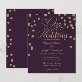 Budget Paarse Glitter Confetti Weddenschap