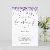 Budget Paarse Glitter Confetti Weddenschap (Staand voorkant)