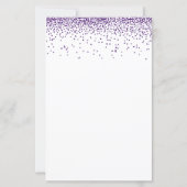 Budget Paarse Glitter Confetti Weddenschap (Achterkant)