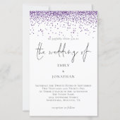 Budget Paarse Glitter Confetti Weddenschap (Voorkant)