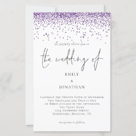 Budget Paarse Glitter Confetti Weddenschap