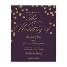 Budget Paarse Glitter Confetti Weddenschap