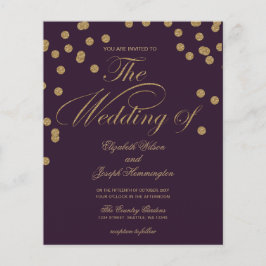 Budget Paarse Glitter Confetti Weddenschap