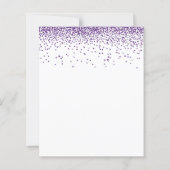 Budget Paarse Glitter Confetti Weddenschap (Achterkant)