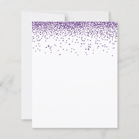 Budget Paarse Glitter Confetti Weddenschap (Achterkant)