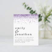 Budget Paarse Glitter Confetti Weddenschap (Staand voorkant)