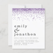 Budget Paarse Glitter Confetti Weddenschap (Voorkant)