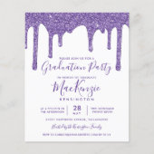 BUDGET Paarse Glitter Drift GraduPartij (Voorkant)