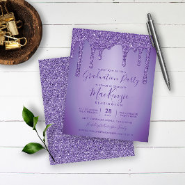 BUDGET Paarse Glitter Drips Afsluitingsfeestje