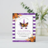 Budget Paarse Glitter Unicorn Birthday (Staand voorkant)