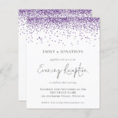Budget Paarse Glitter Weddenschap Evening (Voorkant / Achterkant)