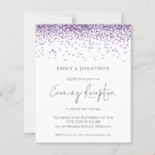 Budget Paarse Glitter Weddenschap Evening (Voorkant)