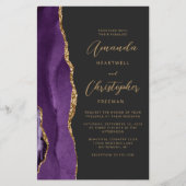 Budget Paarse Gold Agate Dark Wedding (Voorkant)