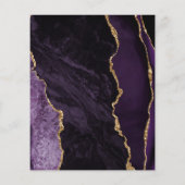 Budget Paarse Gold Agate Plum Script Opslaan van d (Achterkant)