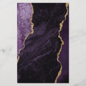 Budget Paarse Gold Agate Plum Wedding (Achterkant)