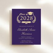 Budget Paarse Gold College Afstudeeraankondiging