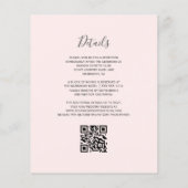 Budget Paarse Gouden Agaat Blush QR Code Trouwen (Achterkant)
