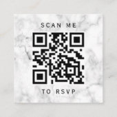 Budget Paarse Gouden Agaat Marmer QR Code RSVP Informatiekaartje (Achterkant)