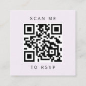 Budget Paarse Gouden Agaat Trouwen QR Code RSVP Informatiekaartje (Achterkant)
