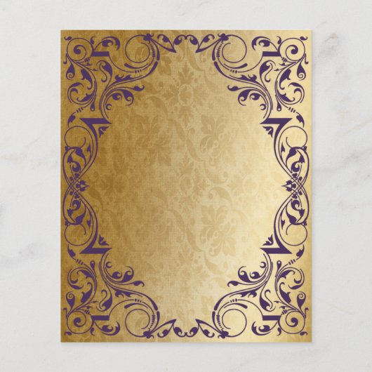 Budget Paarse gouden bruiloft (Achterkant)