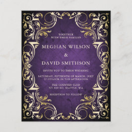 Budget Paarse gouden bruiloft