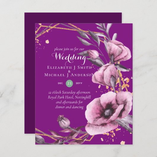 BUDGET Paarse goudfinnen (Voorkant / Achterkant)