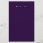 BUDGET Paarse Lavendelblaadjes Trouwuitnodigingen  (Achterkant)