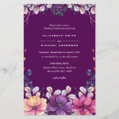 BUDGET Paarse lavender Leaves Wedding nodigt a9 ui (Voorkant)