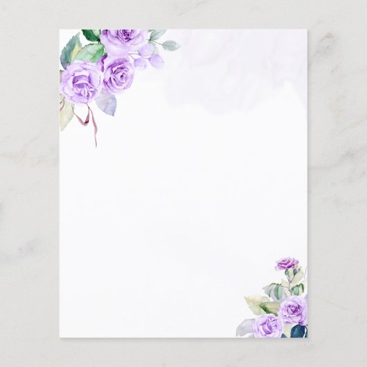 Budget Paarse Little Butterfly Baby shower Invite (Achterkant)