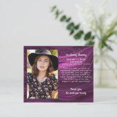 Budget Paarse Marmer Funeral - Kaart Foto (Staand voorkant)