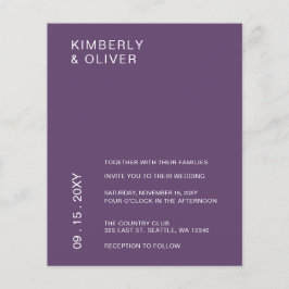 Budget Paarse Moderne Weddenschap