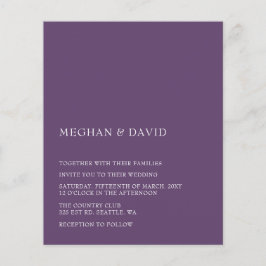 Budget Paarse Moderne Weddenschap