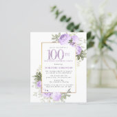 Budget Paarse Roos 100ste Verjaardag Surprise Part (Staand voorkant)